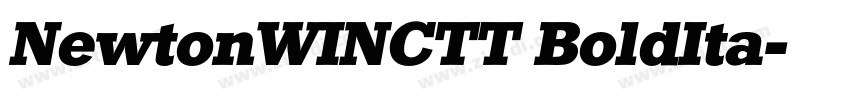 NewtonWINCTT BoldIta字体转换